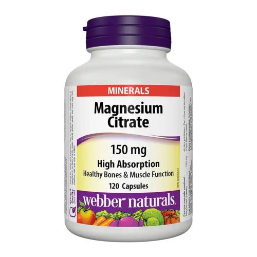 Webber Naturals Magnesium Citrate 150mg, 120 Capsules