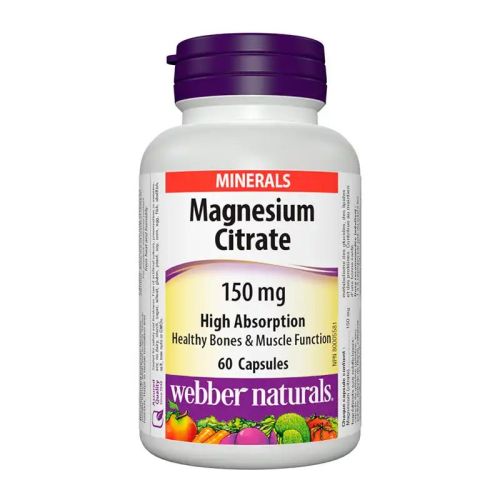 Webber Naturals Magnesium Citrate 150mg, 60 Capsules