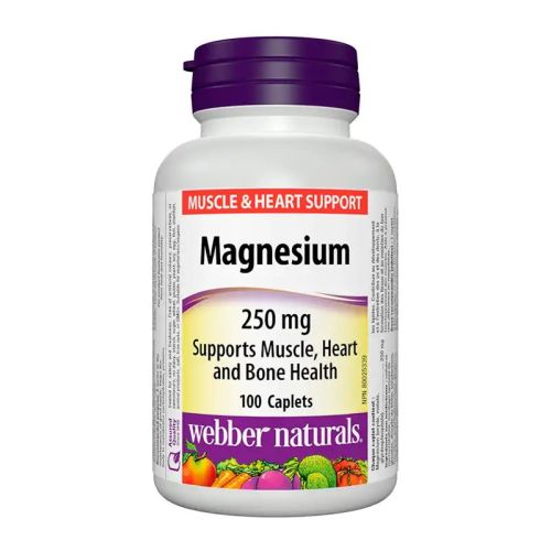 Webber Naturals Magnesium 250mg, 100 Caplets