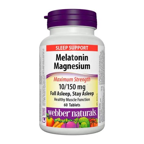 Webber Naturals Melatonin Magnesium 10mg / 150mg, 60 Tablets