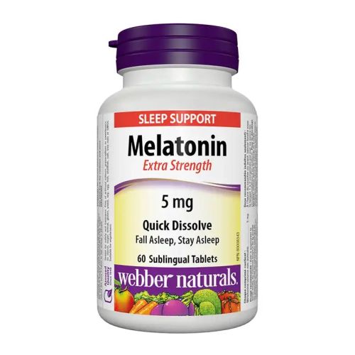 Webber Naturals Melatonin Extra Strength 5mg, 60 Tablets