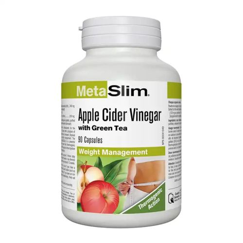 Webber Naturals MetaSlim Apple Cider Vinegar With Green Tea, 90 Capsules