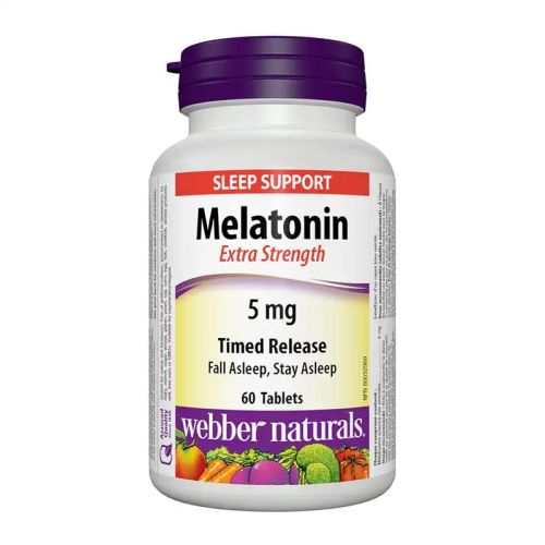Webber Naturals Melatonin Time Release 5mg, 60 Tablets