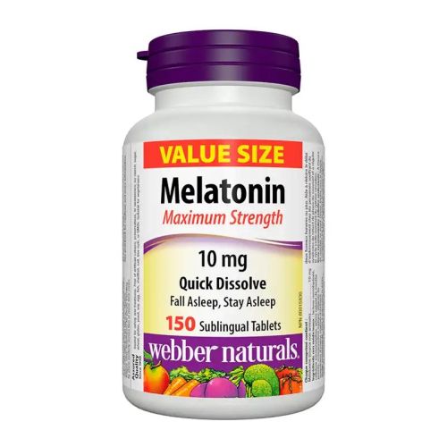 Webber Naturals Melatonin Maximum Strength 10mg, 150 Tablets