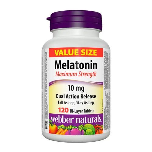 Webber Naturals Melatonin Maximum Strength 10mg, 120 Tablets