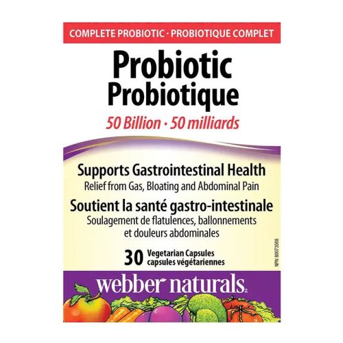 Webber Naturals Probiotic 50 Billion, 30 Veggie Caps