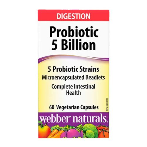 Webber Naturals Probiotic 5 Billion, 60 Veggie Caps
