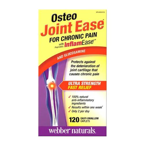 Webber Naturals Osteo Joint Ease with InflamEase and Glucosamine, 120 Caplets
