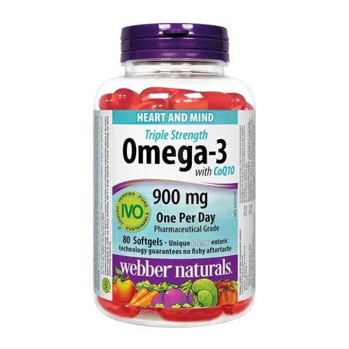 Webber Naturals Omega-3 With CoQ10 900mg, 80 Softgels