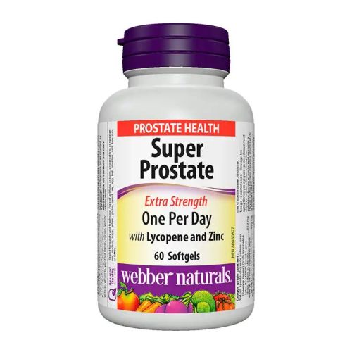 Webber Naturals Super Prostate With Lycopene & Zinc Extra Strength, 60 Softgel