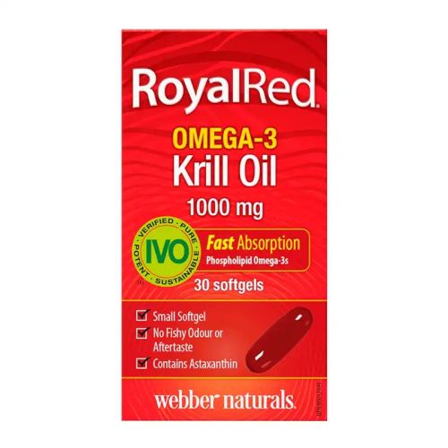 Webber Naturals RoyalRed Omega-3 Krill Oil 1000 mg, 30 Softgels