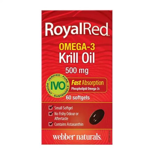 Webber Naturals RoyalRed Omega-3 Krill Oil 500mg, 60 Softgels