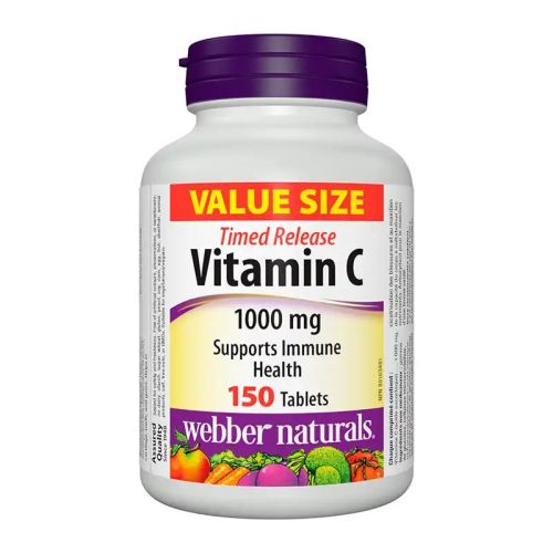 Webber Naturals Vitamin C 1000mg Timed Release, 150 Tablets