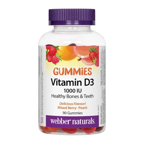 Webber Naturals Vitamin D3 1000 IU, 90 Gummies