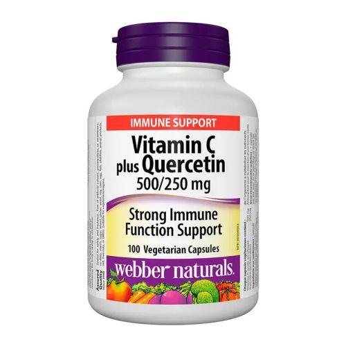 Webber Naturals Vitamin C Plus Quercetin 500mg / 250 mg, 100 Veggie Caps