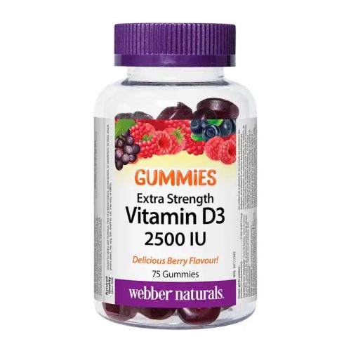Webber Naturals Vitamin D3 2500 IU, 75 Gummies