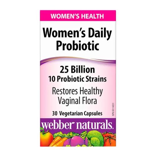 Webber Naturals Women's Daily Probiotic 25 Billion, 30 Veggie Caps
