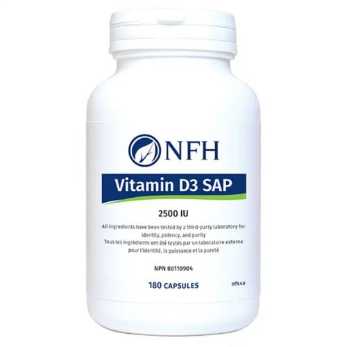 NFH Vitamin D3 SAP 2500 IU, 180 Capsules