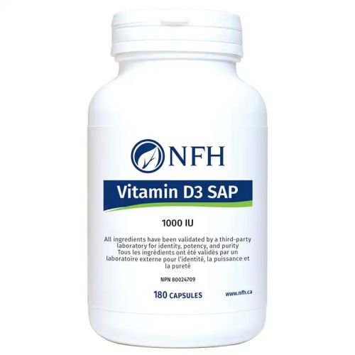 NFH Vitamin D3 SAP 1000 IU, 180 Capsules