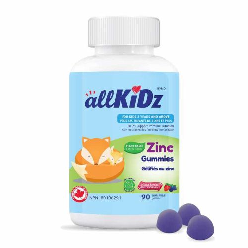 Allkidz Naturals Zinc Mixed Berries, 90 Gummies