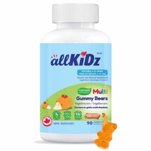 Allkidz Naturals Multi Gummy Bears Orange, 90 Vegetarian Gummies