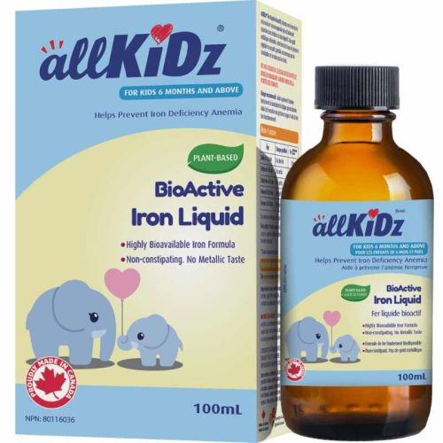 Allkidz Naturals BioActive Iron Liquid, 100ml