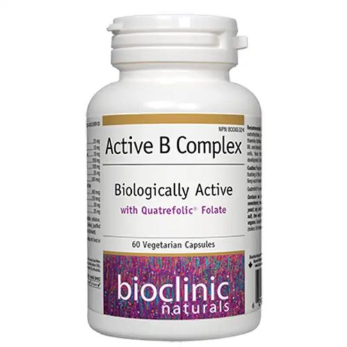 Bioclinic Naturals Active B Complex with Quatrefolic® Folate, 60 Capsules