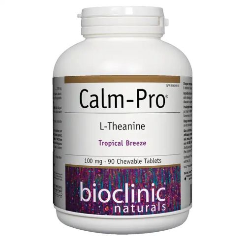 Bioclinic Naturals Calm-Pro® L-Theanine 100 mg, 90 Chewable Tablets
