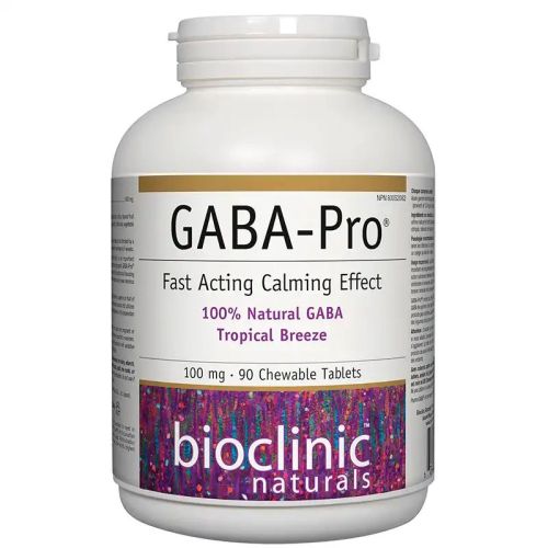 Bioclinic Naturals GABA-Pro® 100 mg Tropical Breeze, 90 Chewable Tablets