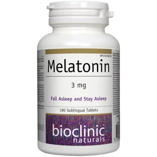 Bioclinic Naturals Melatonin 3 mg, 180 Sublingual Tablets