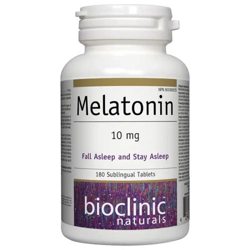 Bioclinic Naturals Melatonin 10 mg, 180 Sublingual Tablets