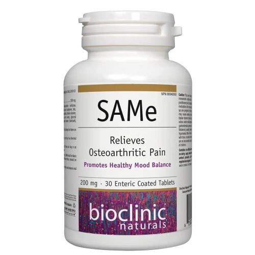 Bioclinic Naturals SAMe 200 mg, 30 Enteric Coated Tablets