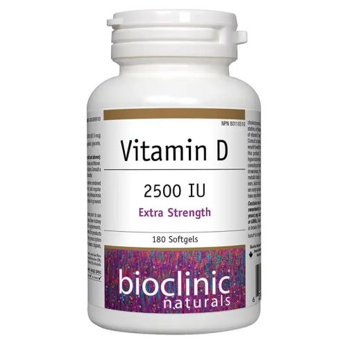 Bioclinic Naturals Vitamin D3 2500 IU, 180 Softgels