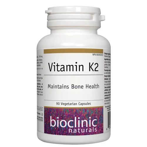 Bioclinic Naturals Vitamin K2 100 mcg, 90 Vegetarian Capsules