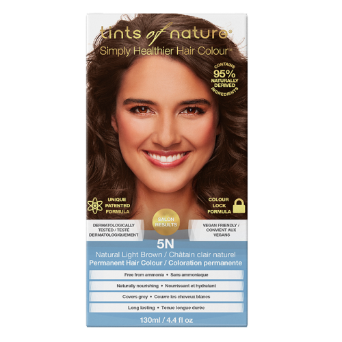 Tints of Nature Hair Colour Permanent Natural Light Brown 5N, 130mL