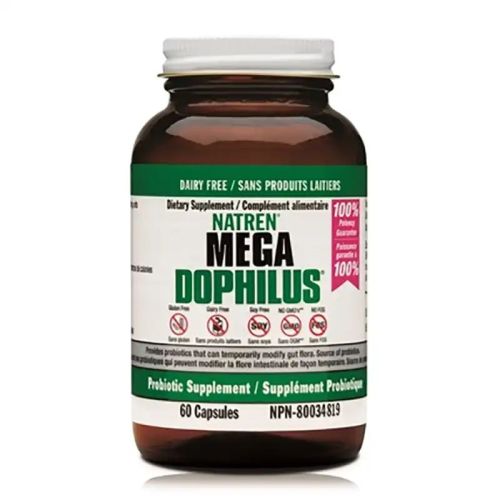 Natren - Mega-Dophilus - Dairy-Free Probiotics - 60 Capsules