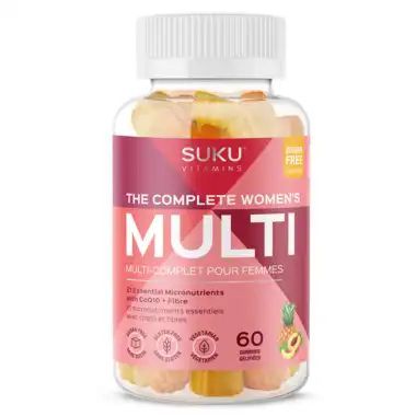 Suku Vitamins The Complete Women's Multi Plus CoQ10 & Fibre 60 Gummies