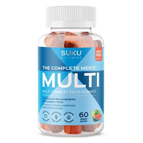 Suku Vitamins The Complete Men's Multi Plus CoQ10 & Fibre, 60 Gummies