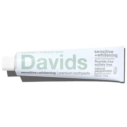 Davids Toothpaste Sensitive + Whitening Natural Peppermint, 149g