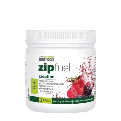 Prairie Naturals Zip Fuel pH-Balanced Creatine Energy Drink - Wild Berry Burst, 300g