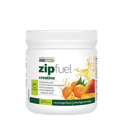 Prairie Naturals Zip Fuel pH-Balanced Creatine Energy Drink - Citrus Mango, 300g