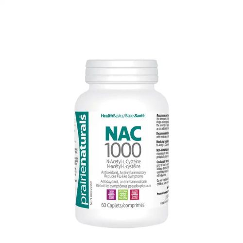Prairie Naturals NAC 1000 N-Acetyl L-Cysteine, 60 Caplets