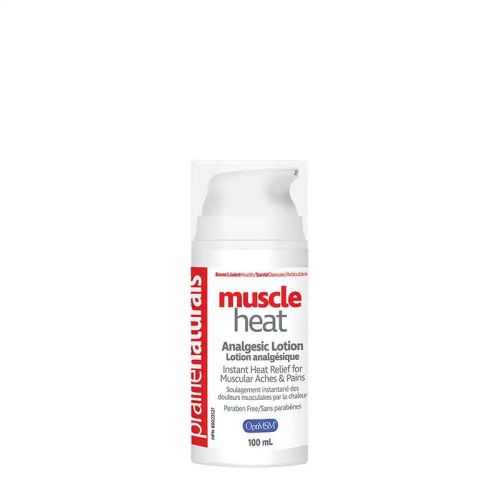 Prairie Naturals Muscle Heat with OptiMSM Instant Heat Relief Lotion for Muscles, 100 ml