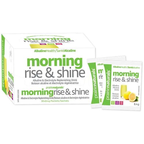 Prairie Naturals Morning Rise & Shine pH Balancing Lemon, Aloe, & Mineral Drink Mix, 8.4g x 30 Packets