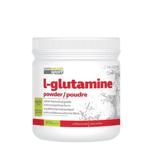 Prairie Naturals L-Glutamine Unflavoured Powder, 200g
