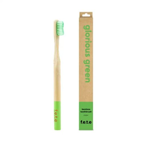 f.e.t.e Bamboo Toothbrush Glorious Green, 1ct