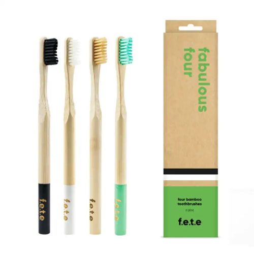 f.e.t.e Bamboo Toothbrush Multi Pack Firm, 4 Pack