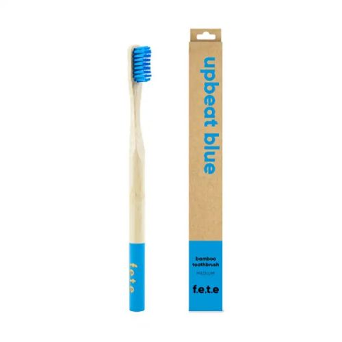f.e.t.e Bamboo Toothbrush Upbeat Blue Medium, 1ct