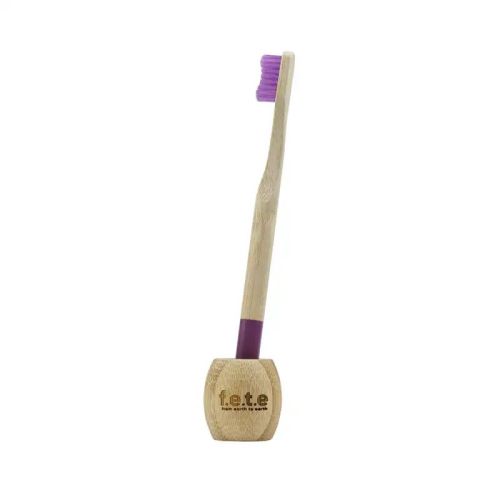 f.e.t.e Solid Bamboo Toothbrush Stand, 1ct