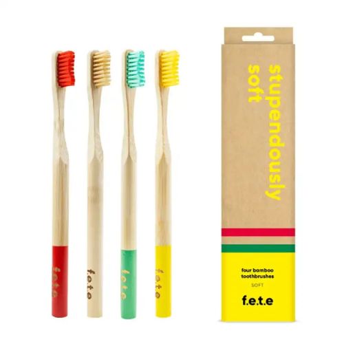 f.e.t.e Toothbrush Multi Stupendously Soft, 4 Pack